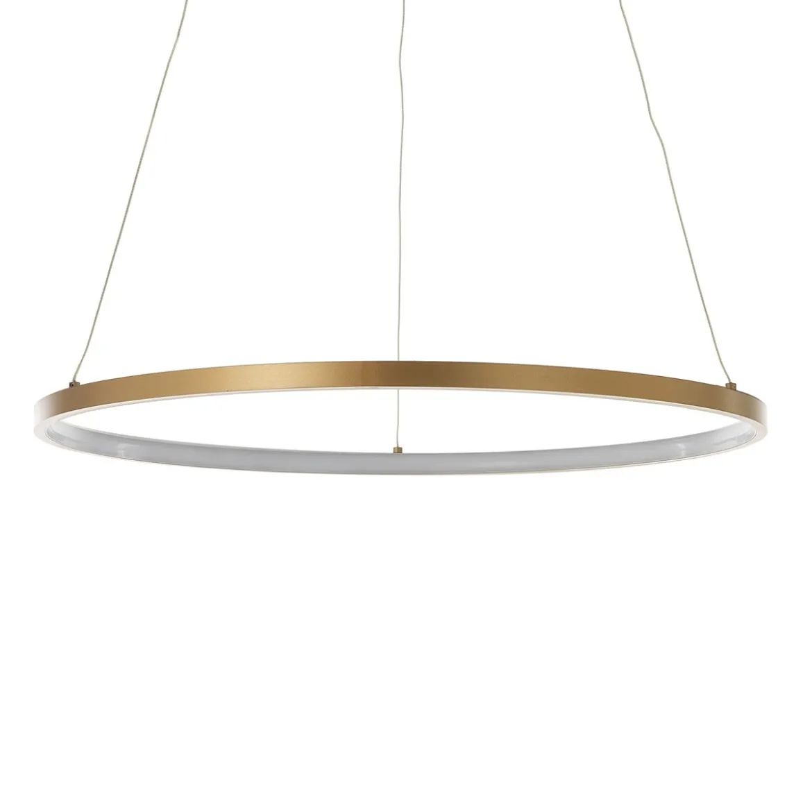 Ring gold lampadario oro in allumino oro satinato con filo regolabile d60 h92 cm