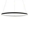 Ring lampadario led in allumino nero opaco con filo regolabile d60 h92 cm