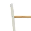 Rino scala decorativa porta asciugamani in metallo bianco opaco e legno finitura rovere 48x10xh154 cm