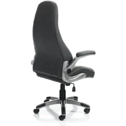 Riverside sedia da ufficio regolabile e girevole in pelle sintetica grigio scuro effetto invecchiato 72x65 h119/125 cm