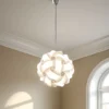 Rullo lampadario in polipropilene bianco con filo regolabile d44 h44 cm