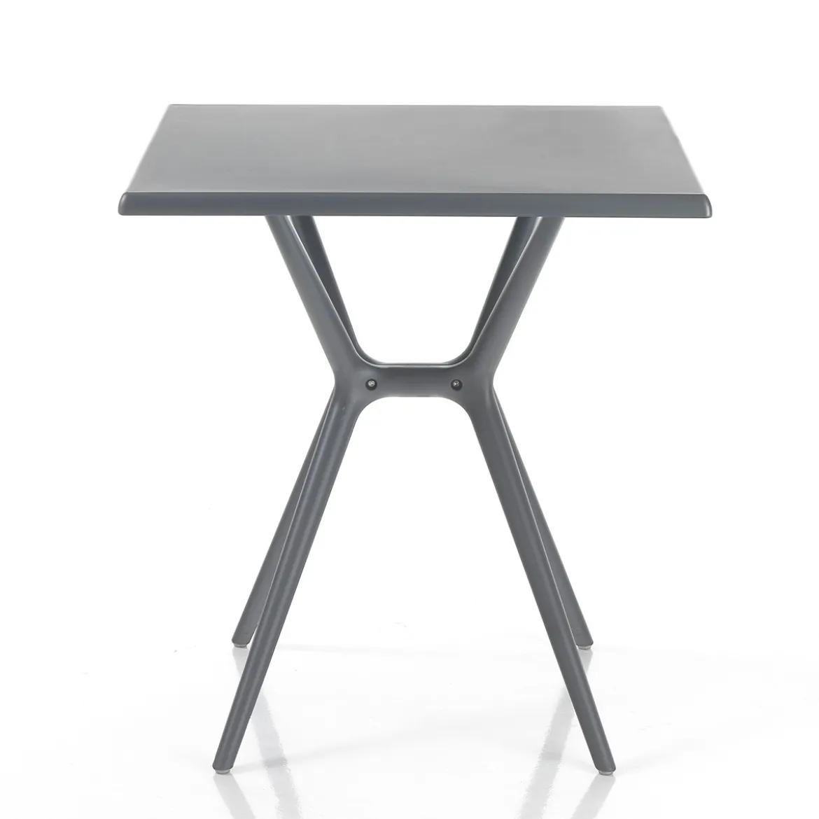 Sabine grey tavolo leggero da esterno in polip. colore grigio opaco resistente agenti e raggi uv h.76 l.70 p.70 cm