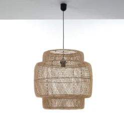 Sanat lampadario da interno/esterno in rattan colore naturale d50xh50 cm
