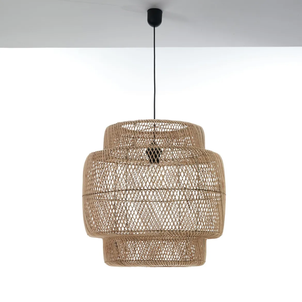 Sanat lampadario da interno/esterno in rattan colore naturale d50xh50 cm