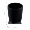 Sandy bicchiere portaspazzolini in poliresina colore antracite opaco 7.7x7.7 h8.6 cm