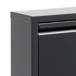Sandy dark grey scarpiera a parete 1 anta metallo colore antracite h375 l75 p125