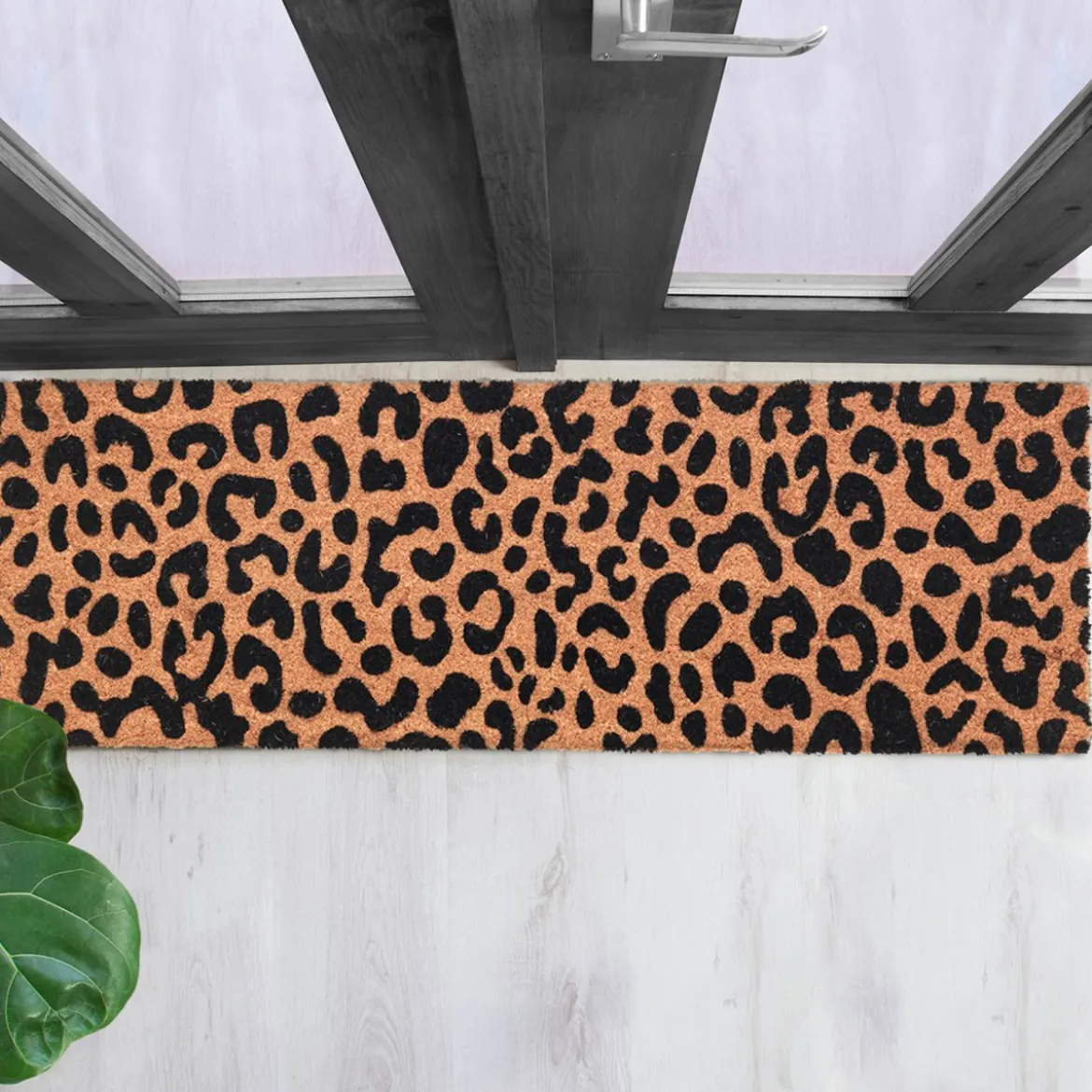 Savana zerbino runner in fibre di cocco e pvc antiscivolo fantasia savana cm 40x120x2