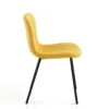 sedia COSY YELLOW tessuto Giallo struttura metallo Nero opaco H77 L43 P53