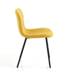 sedia COSY YELLOW tessuto Giallo struttura metallo Nero opaco H77 L43 P53