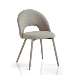 Selma Beige Sedia Imbottita tessuto panna easy clean poliestere h79 l51 p54 seduta h48