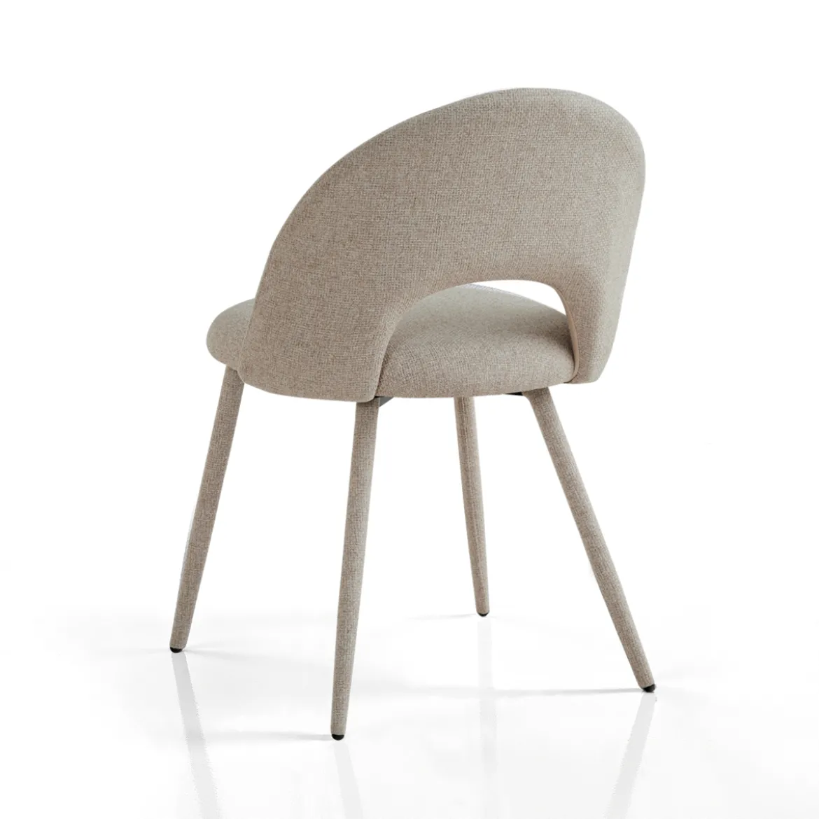 Selma Beige Sedia Imbottita tessuto panna easy clean poliestere h79 l51 p54 seduta h48