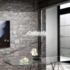 Sfere big lampadario con sfere in vetro trasparente d60 h80 cm