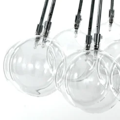 Sfere big lampadario con sfere in vetro trasparente d60 h80 cm