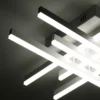 Shanghai plafoniera led in allumino bianco opaco l63 p63 h17 cm