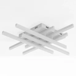 Shanghai plafoniera led in allumino bianco opaco l63 p63 h17 cm