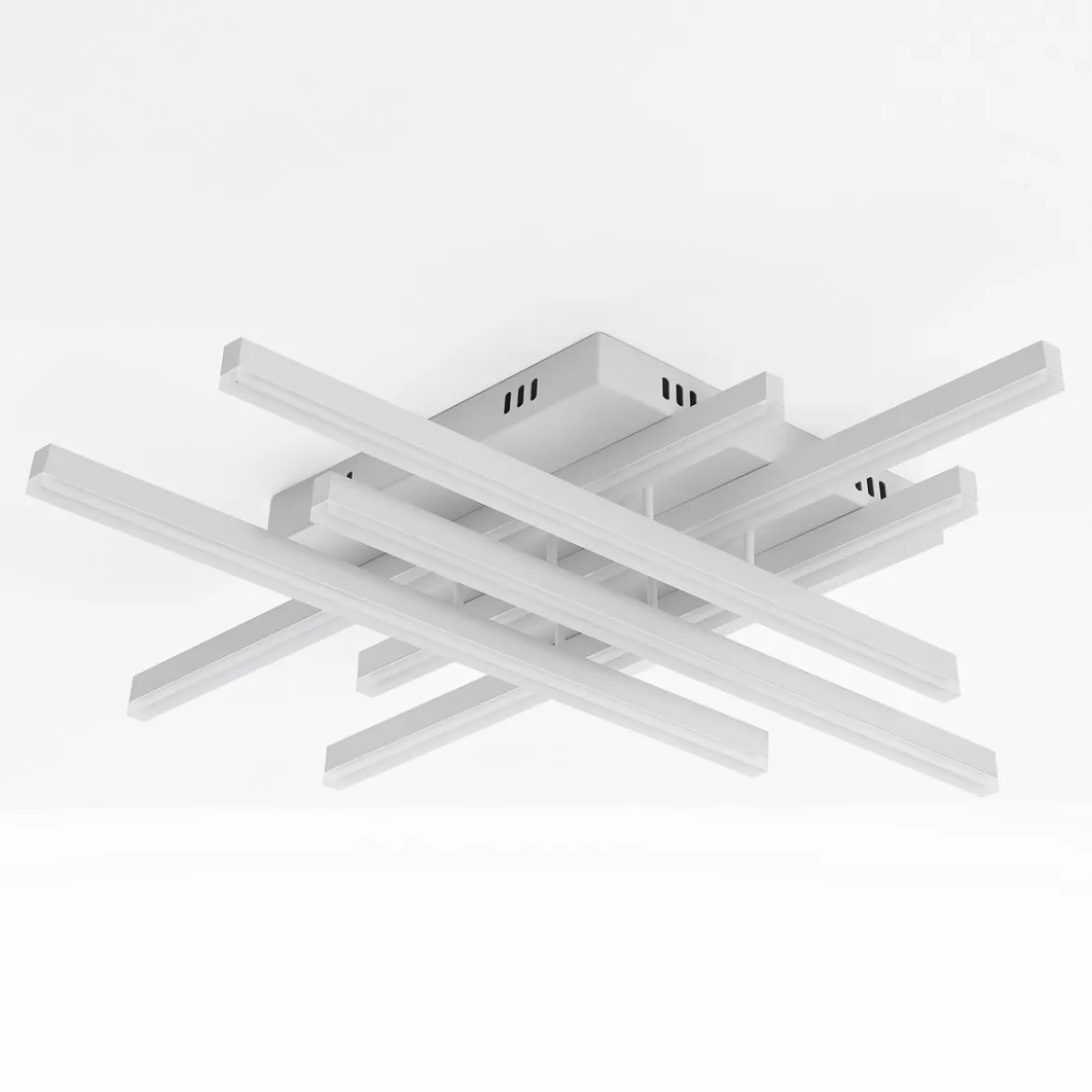 Shanghai plafoniera led in allumino bianco opaco l63 p63 h17 cm