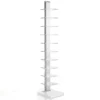 Sheer libreria a colonna 10 ripiani in acrilico trasparente e metallo cromato 30x30xh148 cm