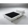 Shift poltrona letto in pelle sintetica bianca l100 p85/180 cm