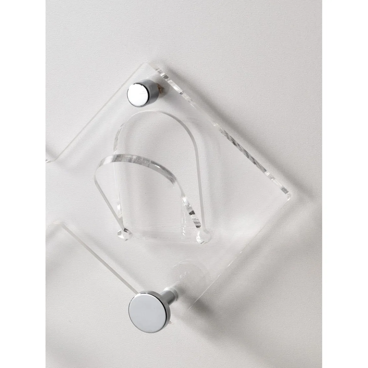 Sirio appendiabiti da parete in acrilico trasparente 36x4.5xh13 cm