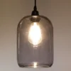Skittle-c lampadario vetro grigio trasparente cm. d18 h25 cm