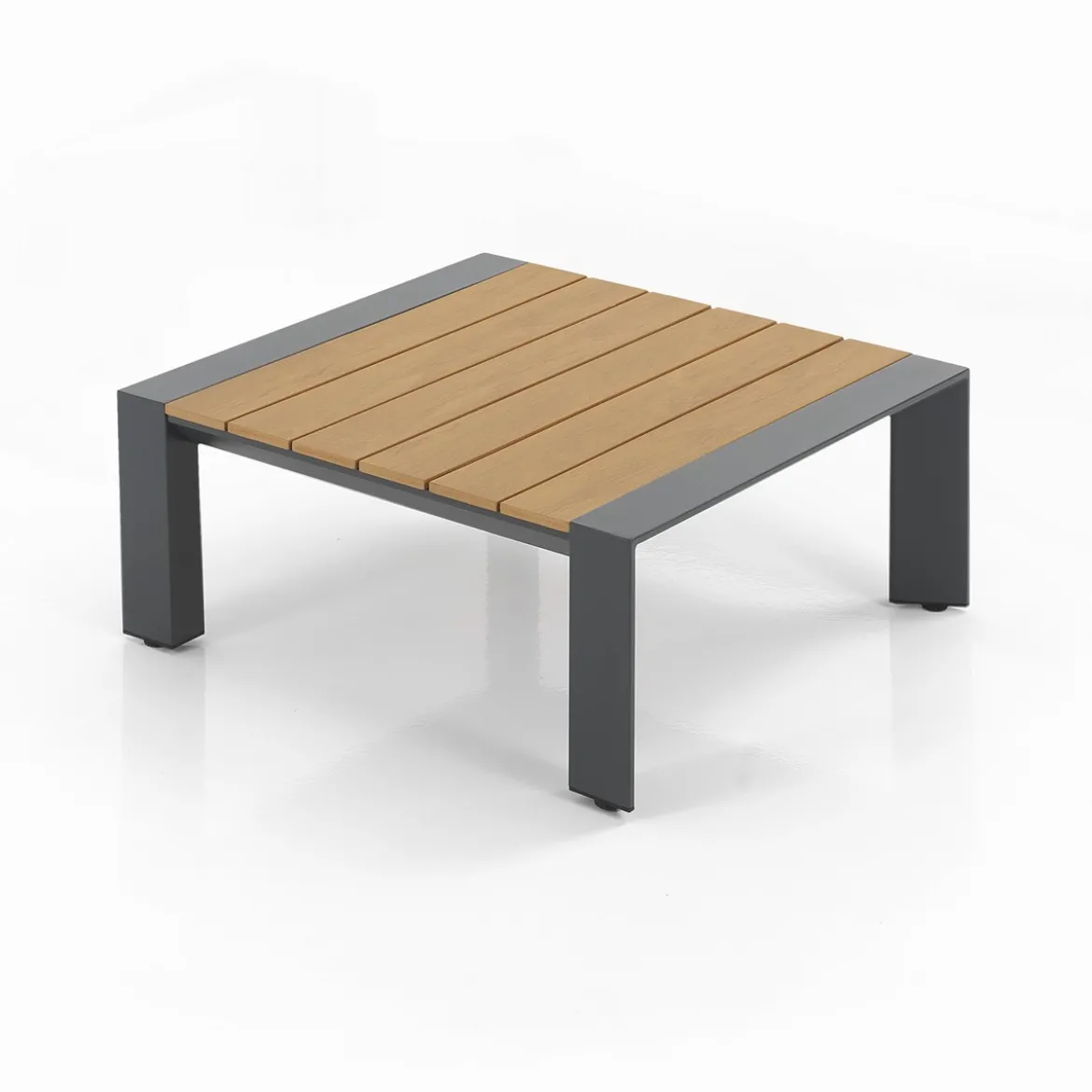 Skorpios salotto interno e esterno in alluminio antracite opaco cuscini di grigio 244x244xh80 cm