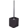 Slate portaspazzolino toilette in resina effetto cemento nero 9x9xh37 cm