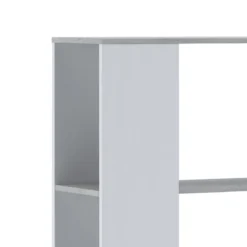 Smart varsavia libreria finitura larice bianco e grigio cemento 129x33xh174 cm
