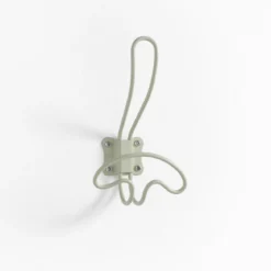 Smilly gancio appendiabiti da parete in acciaio colore avorio lucido 10x6xh17 cm