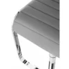 Snappy grey sgabello regolabile in pelle sintetica e metallo cromato grigio 35.5x44xh67-87 cm