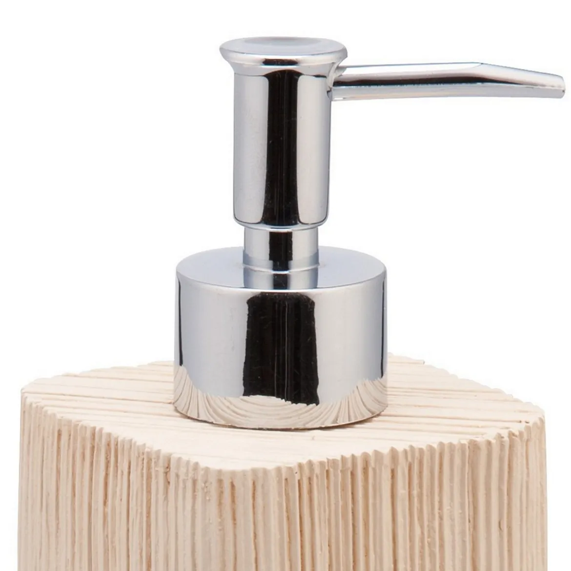 Spa dispenser portasapone in ceramica effetto legno 6.5x6.5 h17.5 cm