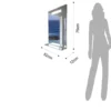 Specchiera con luce led e mensola integrata l52 p12 h75 cm
