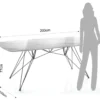 Spillo Marble Tavolo Scrivania finitura Marmo Calacatta e gambe in Metallo Nero Opaco, 200 x 100 x h 77 cm