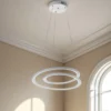 Spiral lampadario led in polipropilene bianco opaco filo regolabile d50 h165 cm