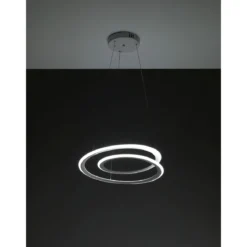 Spiral lampadario led in polipropilene bianco opaco filo regolabile d50 h165 cm