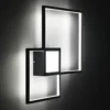 Square black plafoniera / applique led in metallo nero opaco 54x54 h8 cm