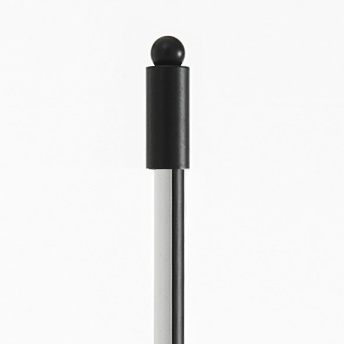 Stelo lampada da terra led in alluminio nero opaco d20 h150 cm