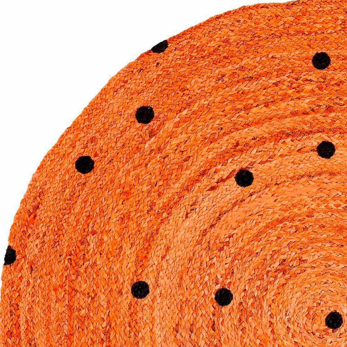 Ste tappeto in juta colore naturale d. 120 h 05 cm