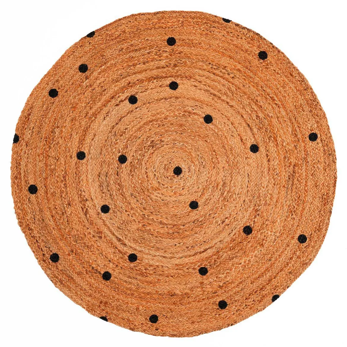 Ste tappeto in juta colore naturale d. 120 h 05 cm