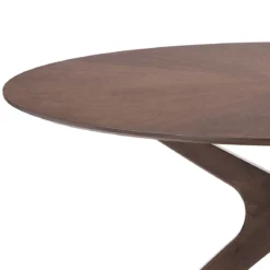 Tallin tavolo rotondo in legno chase impiallacciato finitura noce scuro e gambe in legno massello diametro 137 cm
