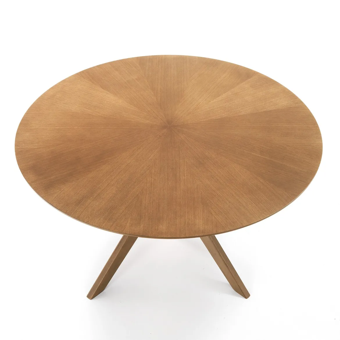 Tallin tavolo rotondo in legno chase impiallacciato finitura rovere e gambe in legno massello diametro 137 cm