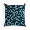 Tangle 3 cuscino rivestimento 100% cotone cm 45x45 colore grigio e blu