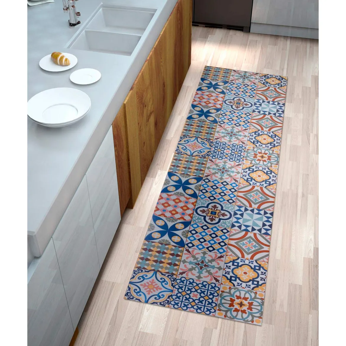 Tappeto corsia cm 50 x 150 pratico da pulire 100% vinile