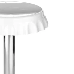 Tappo white sgabello regolabile bar abs bianco e metallo cromato 40x45xh60-80 cm