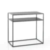 Thin consolle in acciaio antracite opaco 80x40xh77 cm
