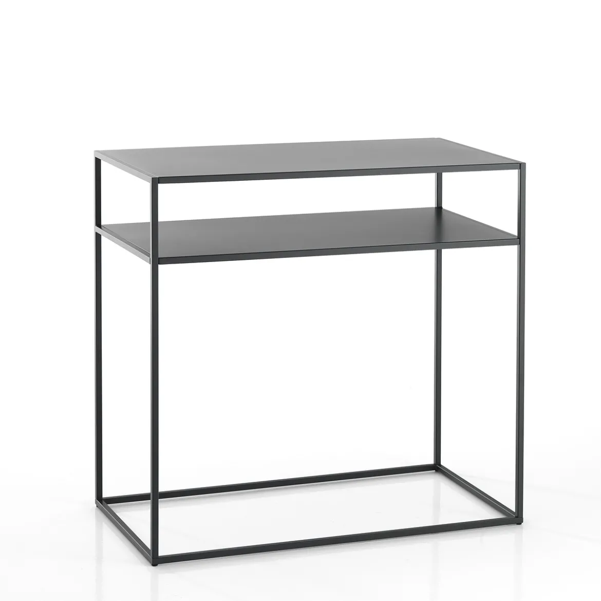 Thin consolle in acciaio antracite opaco 80x40xh77 cm