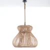 Tinggi lampadario in rattan colore naturale per interno/esterno d60xh52 cm