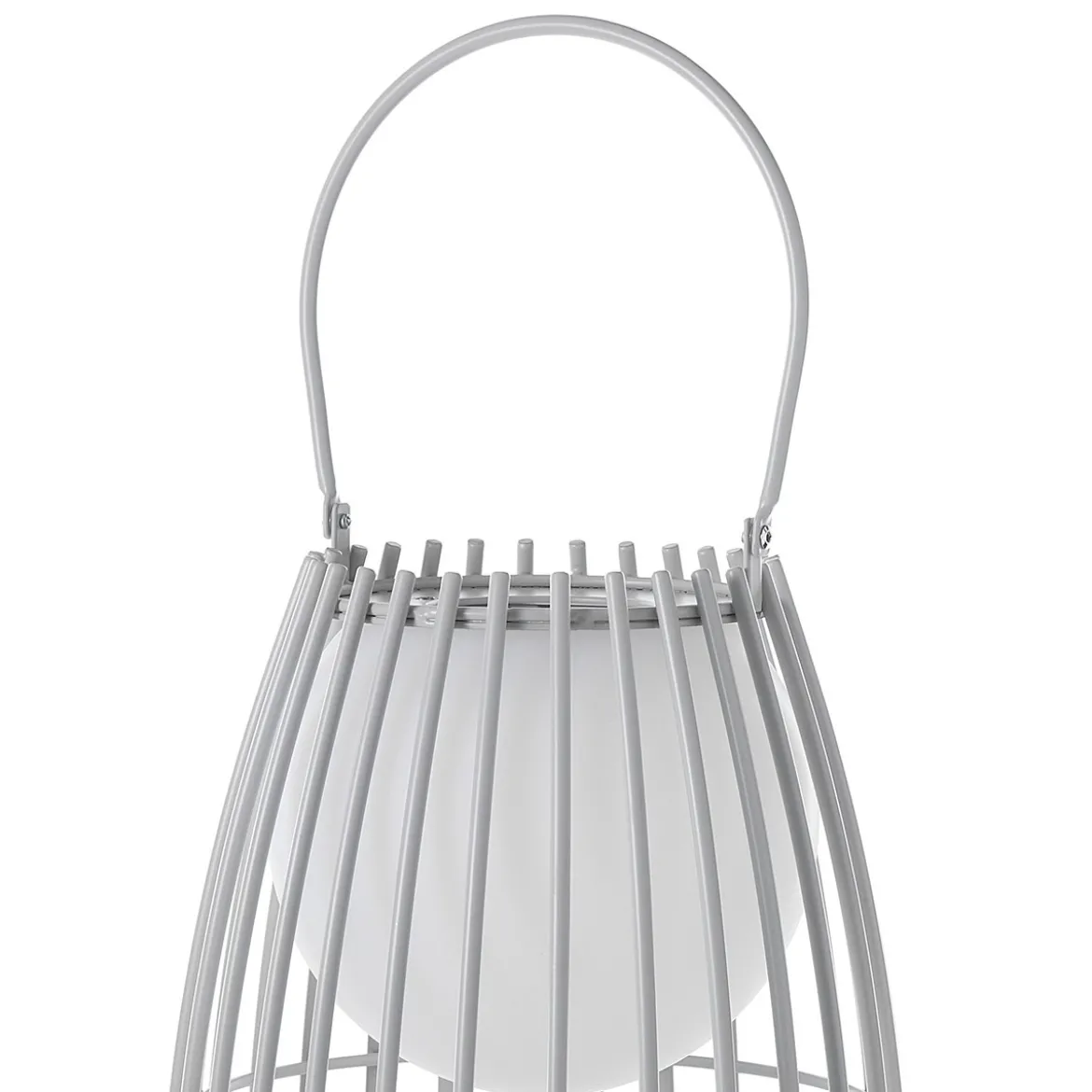 Titti big lampada da tavolo / sospensione in acciaio e resina bianco opaco con luce led d21xh50 cm