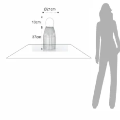 Titti big lampada da tavolo / sospensione in acciaio e resina bianco opaco con luce led d21xh50 cm