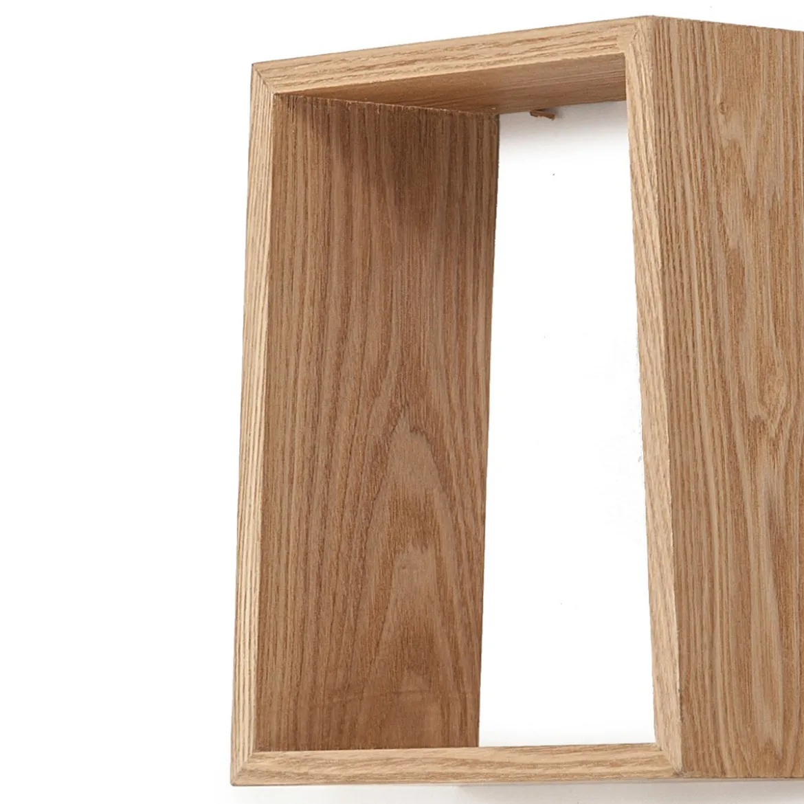Trapezio set 3 mensole in legno tinto rovere 26xh30 23xh27 20xh23 cm