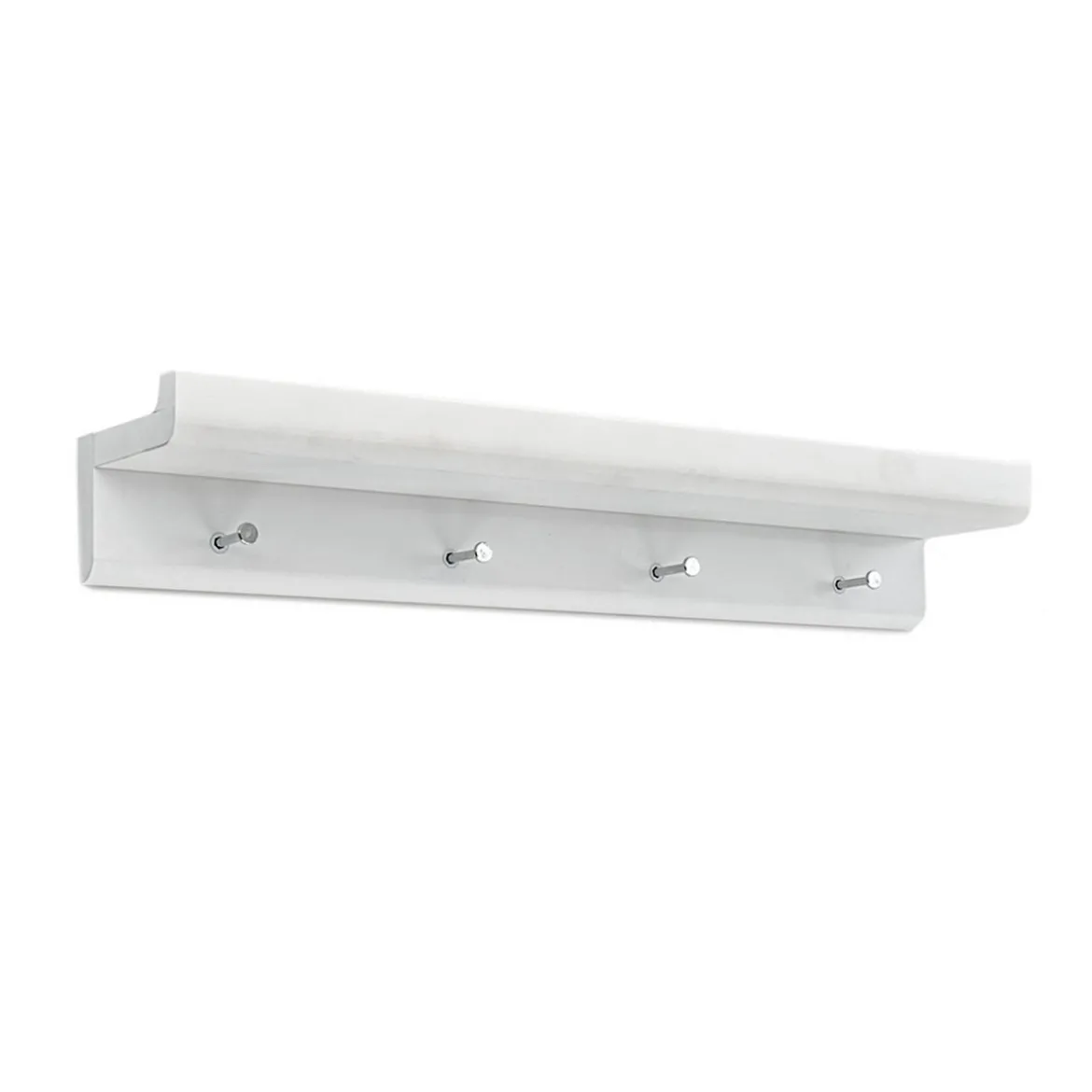 Trays mensola svuotatasche in legno laccato bianco 60x12xh10 cm